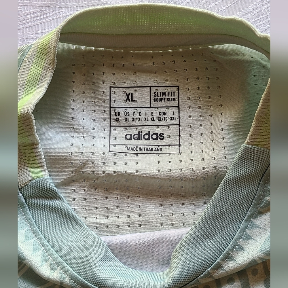 Adidas Mexico Green Patterned Soccer Jersey XL Slim Fit - Picture 9 of 16